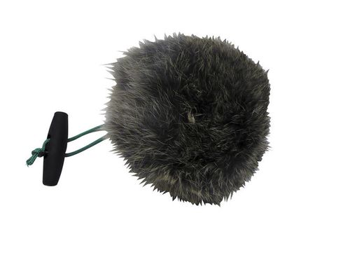 Boll klädd med kaninpäls Diameter ca 6,3 cm Plasthandtag 